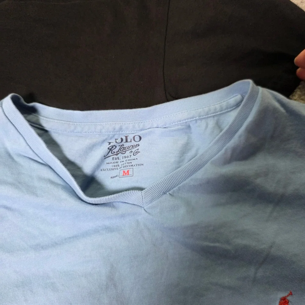 Polo Ralph Lauren Mens M T-Shirt Bundle Burgundy Black Blue Cotton Pony Logo
